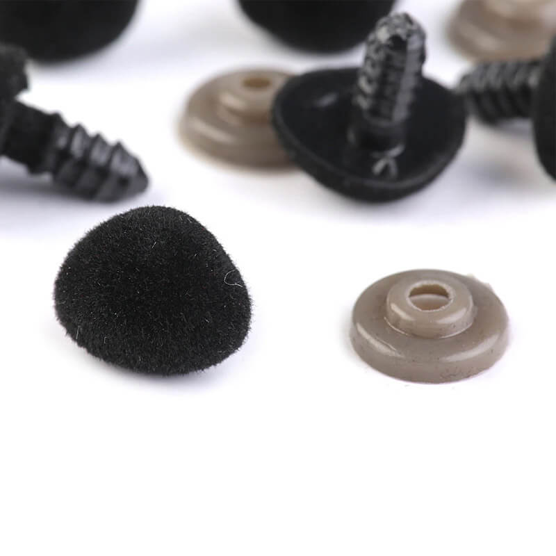 Plastmasas zamša deguntiņš rotaļlietām 11x14mm