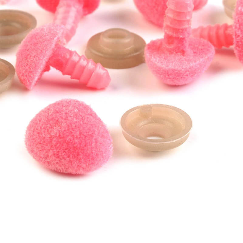 Plastmasas zamša deguntiņš rotaļlietām 11x14mm