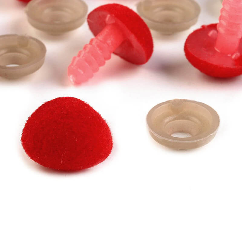 Plastmasas zamša deguntiņš rotaļlietām 11x14mm