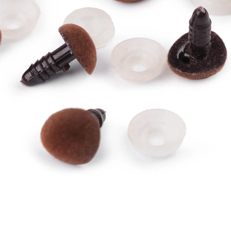 Plastmasas zamša deguntiņš rotaļlietām 11x14mm