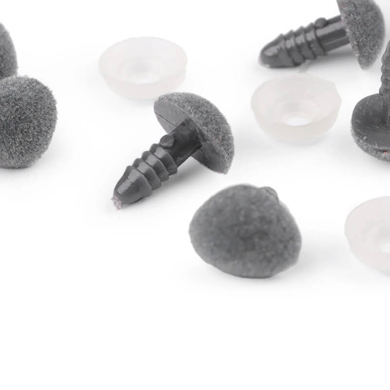Plastmasas zamša deguntiņš rotaļlietām 11x14mm