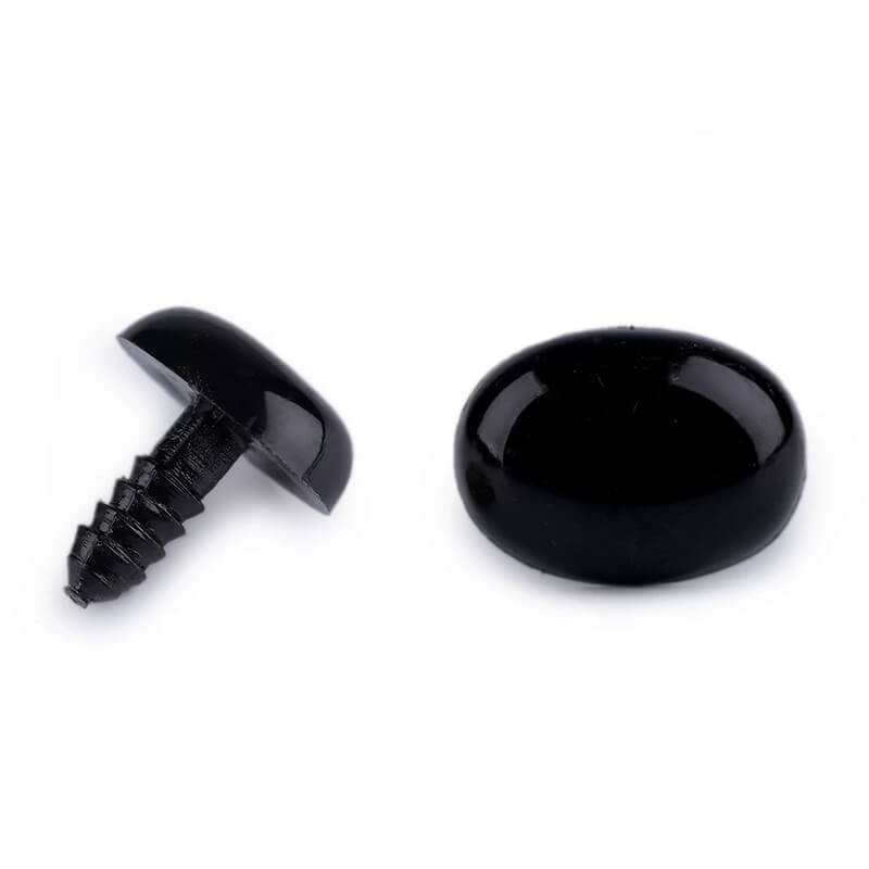 Plastmasas deguntiņš / actiņa 11x15mm - melna