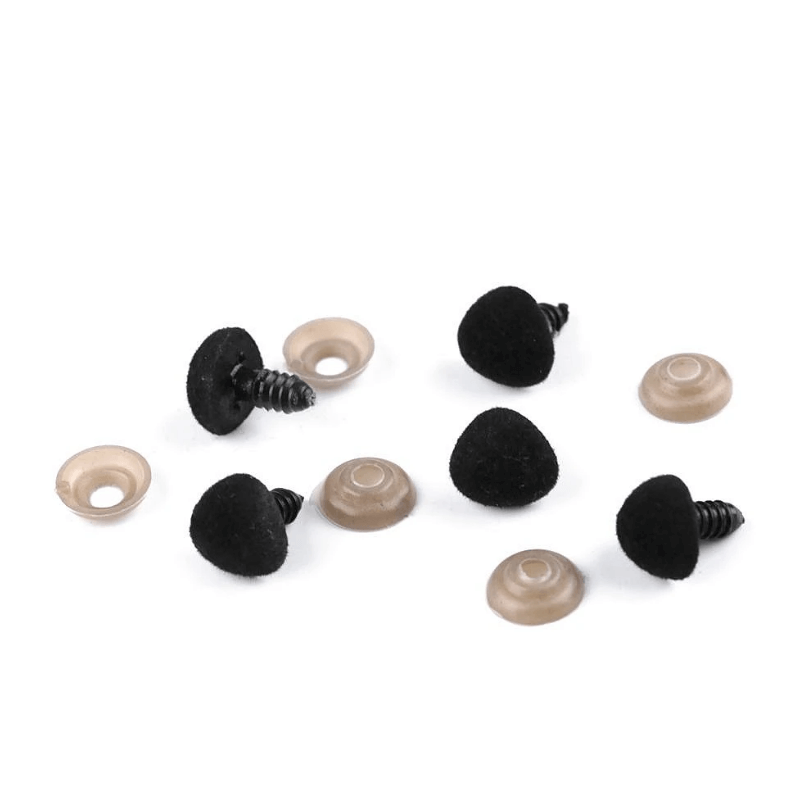 Plastmasas samta deguntiņš 14x15mm - melns