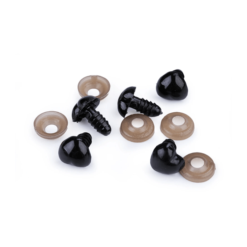 Plastic suede nose for toys 11x14mm