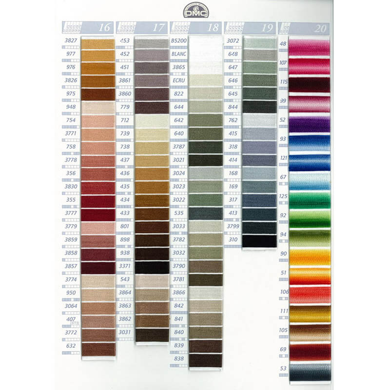 DMC mouliné embroidery thread No. 3810-3866