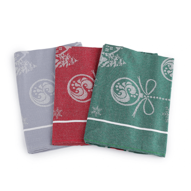 Kokvilnas virtuves dvieļi 50x70cm | 3gab. – Ziemassvētki 