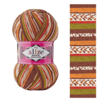 Alize Superwash Comfort Sock zeķu dzija – daudzkrāsaina 100g | 420m