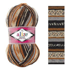 Alize Superwash Comfort Sock zeķu dzija – daudzkrāsaina 100g | 420m
