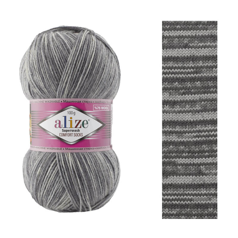 Alize Superwash Comfort Sock zeķu dzija – daudzkrāsaina 100g | 420m