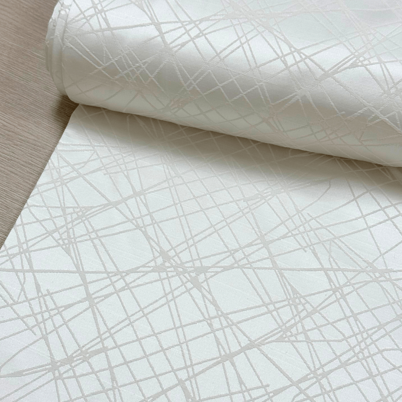 Tablecloth fabric 320cm – white with pattern