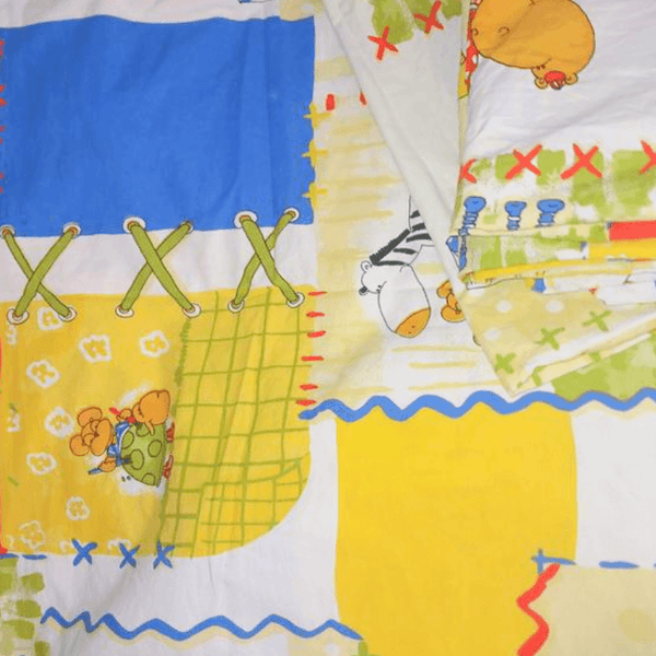 Kokvilnas gultas veļas komplekts 110x140cm – zvēri