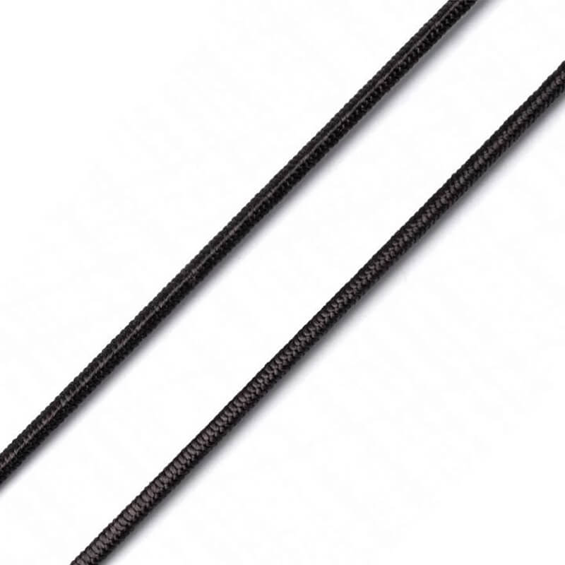 Round rubber Ø1.5-8mm - black