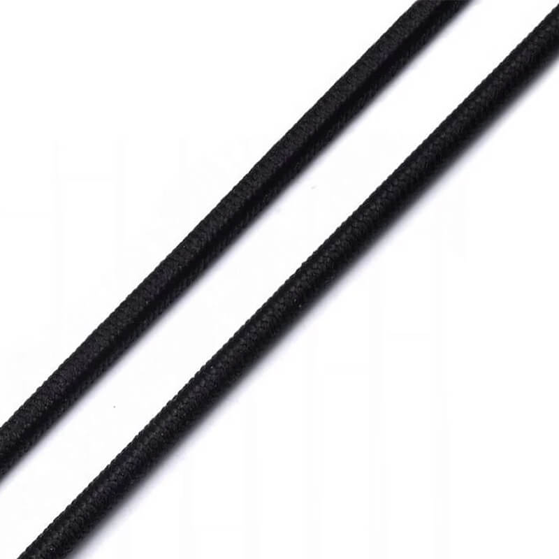 Round rubber Ø1.5-8mm - black
