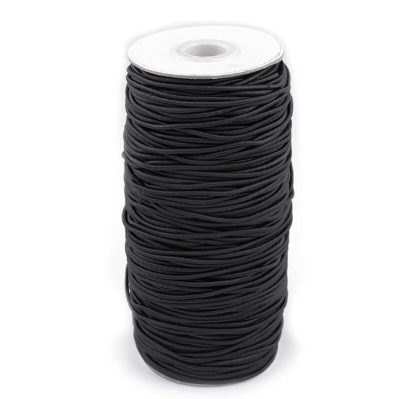 Round rubber Ø1.5-8mm - black