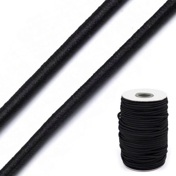 Apaļa gumija Ø1,5-8mm - melna