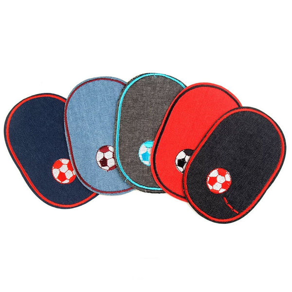 Džinsu auduma ielāps - piegludināms - ar bumbu 390558