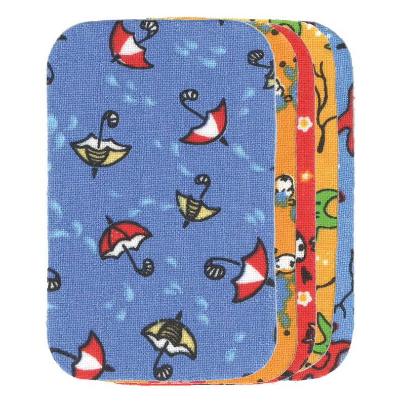 Cotton fabric patches 7.8x5cm | 10pcs. - various patterns