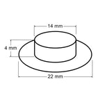 Iesitamie riņķīši / Luversi Ø22mm - niķelis