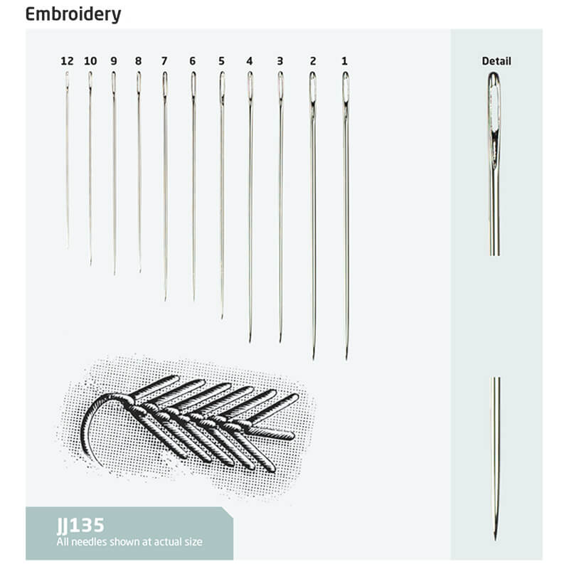 JOHN JAMES EMBROIDERY embroidery needles