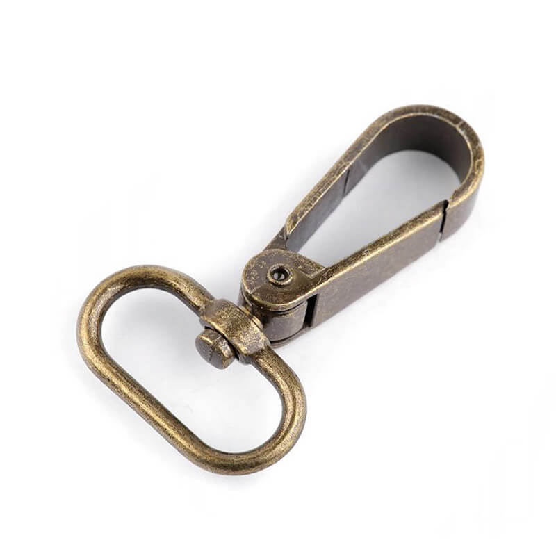 Metal carabiner 25mm - 2 antique brass