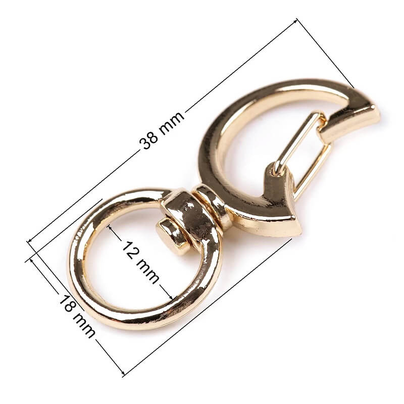 Decorative metal carabiner – crescent moon 890250