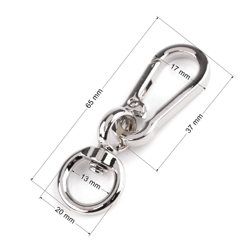 Carabiner with ring 13mm