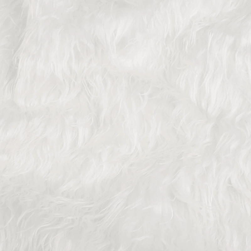 Mākslīgās kažokādas audums 160cm | 350g/m² - 1 balts