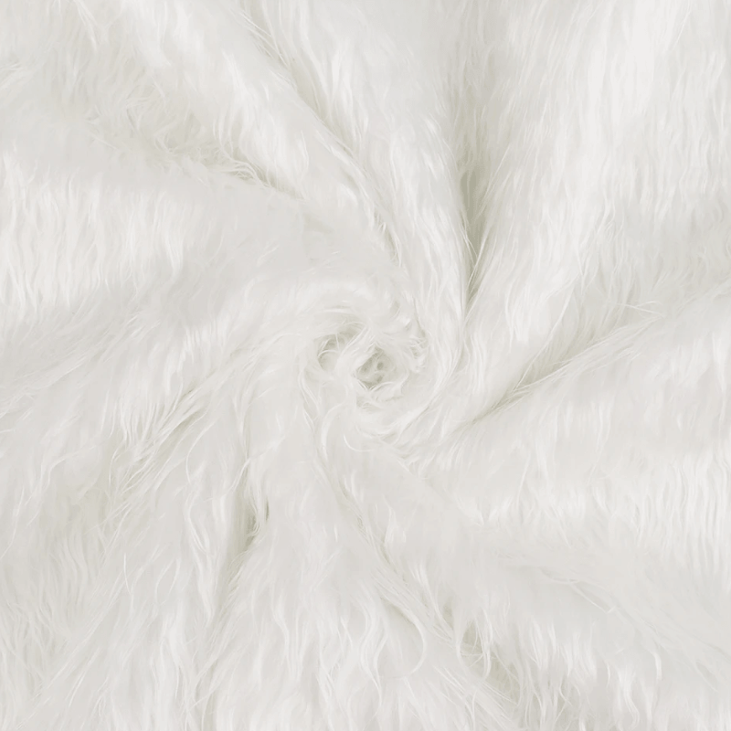 Mākslīgās kažokādas audums 160cm | 350g/m² - 1 balts