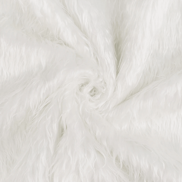 Mākslīgās kažokādas audums 160cm | 350g/m² - 1 balts