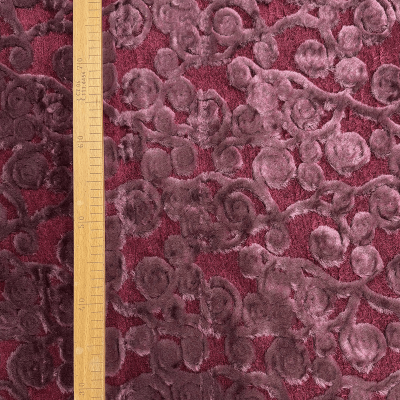 Pēdējais gabals - mākslīgās kažokādas audums 140x100cm - bordo