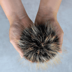 Faux fur ball Ø12cm - spotted