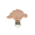 Wooden pacifier clips