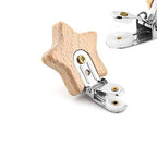 Wooden pacifier clips