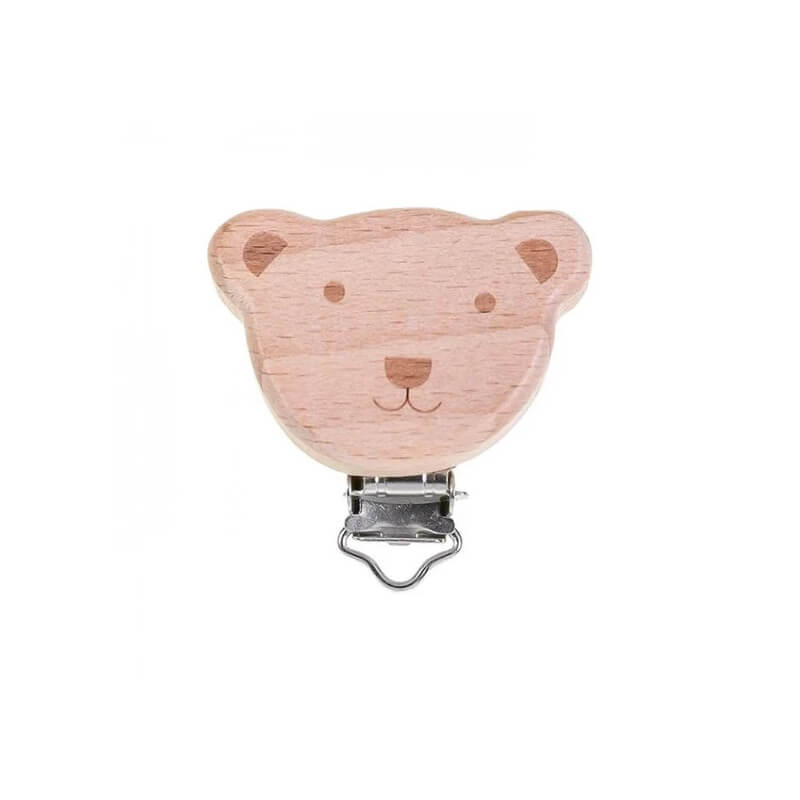 Wooden pacifier clips
