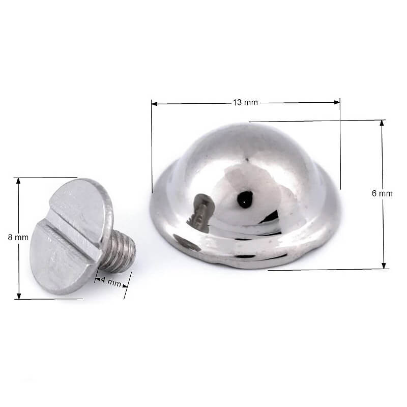 Screw-in metal rivet 13x8mm 790755