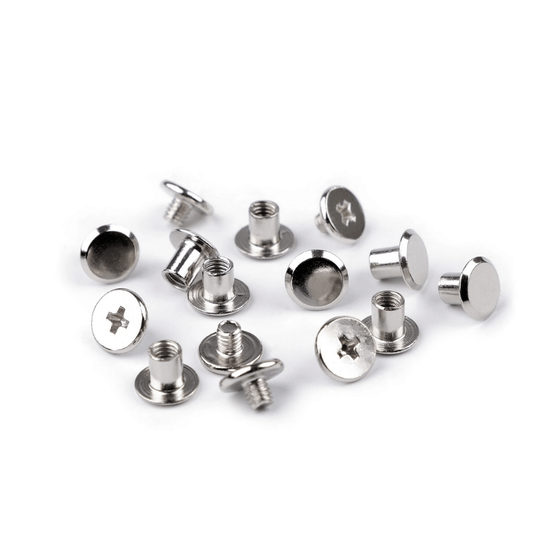 Screw-on metal stud 10x8.7mm