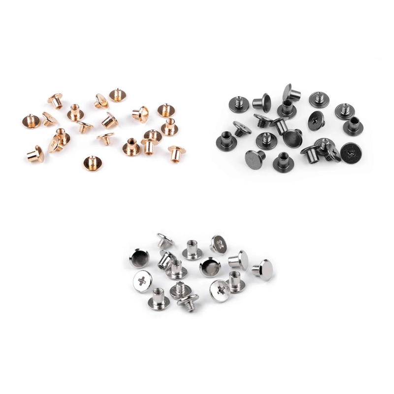 Screw-on metal stud 10x8.7mm