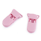 Plastic clip for pacifiers