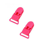 Plastic clip for pacifiers