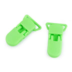 Plastic clip for pacifiers