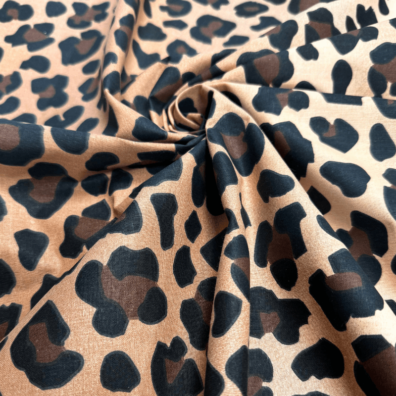 Kokvilnas audums 220cm | 147g/m² - leopards
