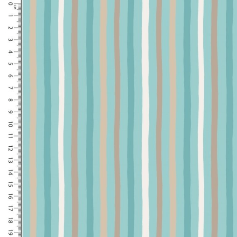 Kokvilnas audums 150cm | 115g/m² - strīpas - zils