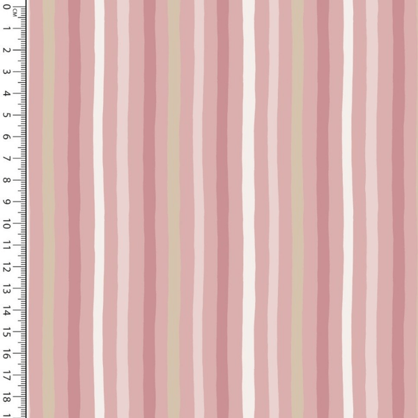 Kokvilnas audums 150cm | 115g/m² - strīpas - rozā