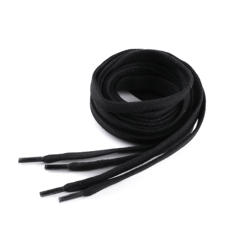 Kokvilnas auklas apaviem 7mm | 120cm - melnas