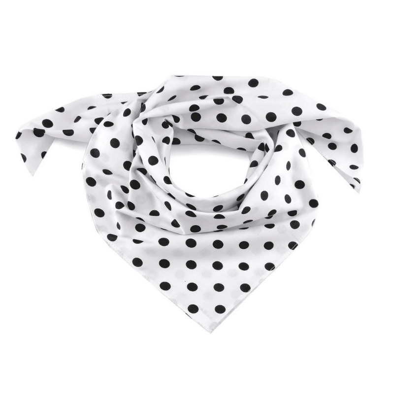Cotton scarf 70x70cm with pompoms