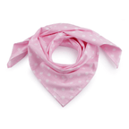 Cotton scarf 70x70cm with pompoms