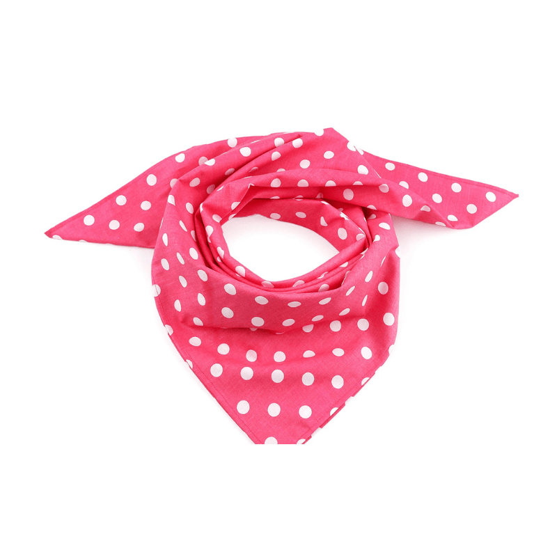 Cotton scarf 70x70cm with pompoms