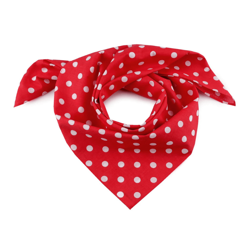 Cotton scarf 70x70cm with pompoms