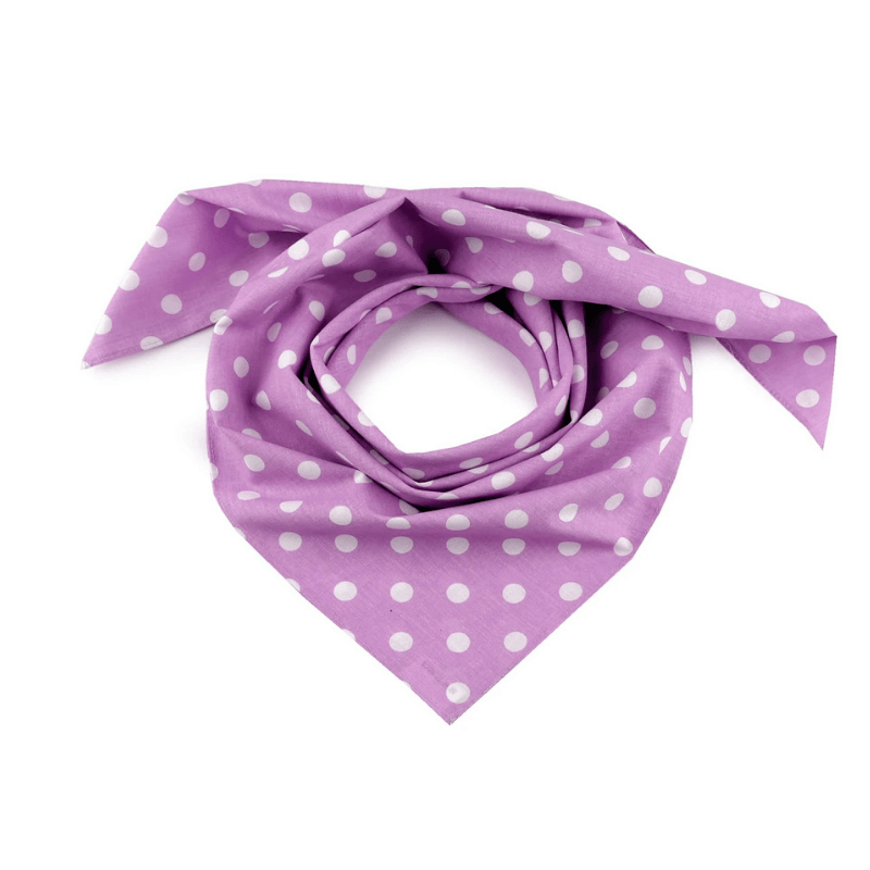 Cotton scarf 70x70cm with pompoms