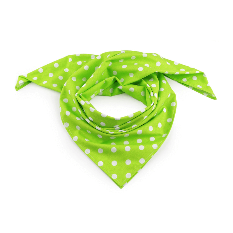 Cotton scarf 70x70cm with pompoms